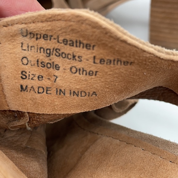 Rebels Levi Leather Mules Sz 7 Tan - Picture 4 of 9